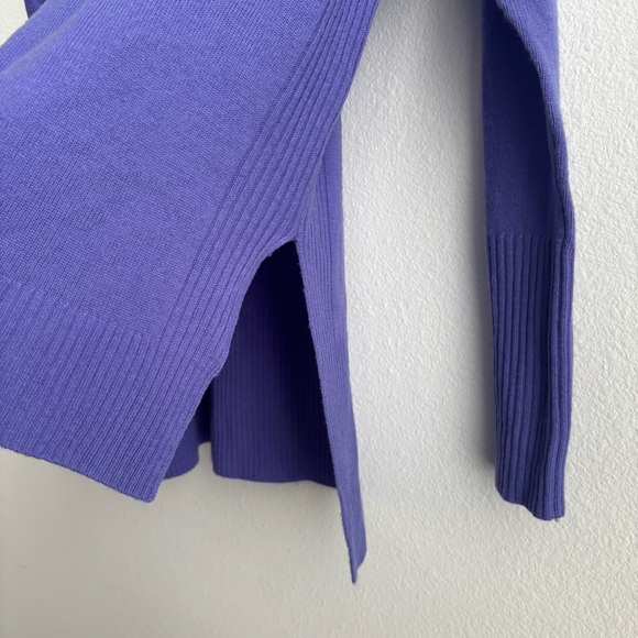 Diane Von Furstenberg Ahiga Purple 90% Cashmere 10% Wool Cowl Turtleneck Sweater - Picture 8 of 11